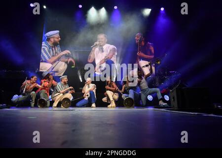 Paris, Frankreich. 18. April 2023. Macklemore tritt am 18. April 2023 in der Konzerthalle Zenith in Paris auf. Foto von Christophe Meng/ABACAPRESS.COM Kredit: Abaca Press/Alamy Live News Stockfoto