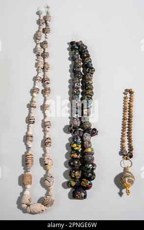 Islamische Glasperlen Halsketten Stockfoto