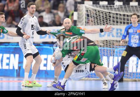 Kiel, Deutschland. 09. April 2023. firo: 09.04.2023 Handball, First League 2022/2023, 1. Bundesliga THW Kiel - SC Magdeburg, SCM 34:34 Christian O'Sullivan Kredit: dpa/Alamy Live News Stockfoto