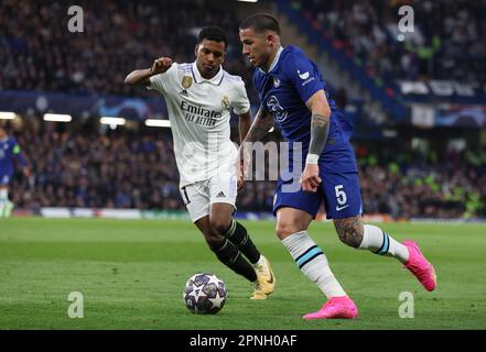 London, Großbritannien. 18. April 2023. Während des UEFA Champions League-Spiels auf der Stamford Bridge, London. Das Bild sollte lauten: Paul Terry/Sportimage Credit: Sportimage/Alamy Live News Stockfoto