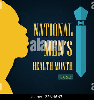 National Men's Health Month Urlaubskonzept. Vorlage für Hintergrund- und Bannervektordesign. Stock Vektor