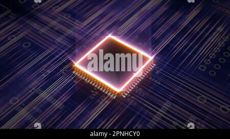 Grafikkarte Mikrochip Prozessor Abstract Stockfoto