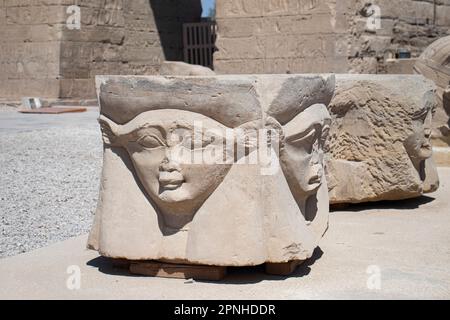 Antiker ägyptischer Tempel von Hathor in Dendra, Ägypten Stockfoto