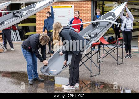 Great Britain's Beach Ruderkurse in Redgrave und Pinsent Ruwing Lake, Caversham, Reading. Guin Batten, Vorsitzender des Küstenruders für Großbritannien. Stockfoto