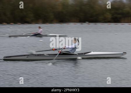 Great Britain's Beach Ruderkurse in Redgrave und Pinsent Ruwing Lake, Caversham, Reading. Stockfoto