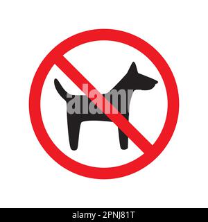 Keine Hunde erlaubt Zeichen. Stock Vektor