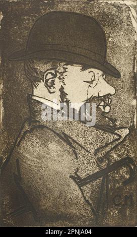 Portrait von Henri de Toulouse Lautrec von Charles Maurin 1893 (22,5 x 13,7 cm) TRAF New York Stockfoto