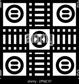 vektordarstellung der Tischliniensymbole der ludo-Platine Stock Vektor