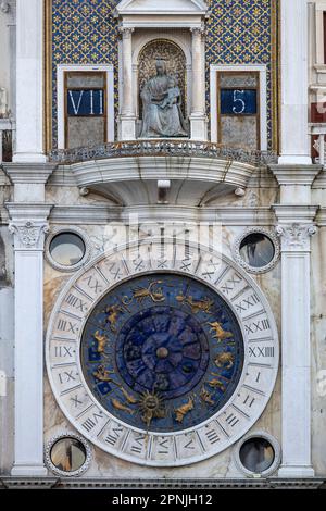 MarkusUhrenturm (Torre dell'Orologio), Venedig, Venetien, Italien Stockfoto
