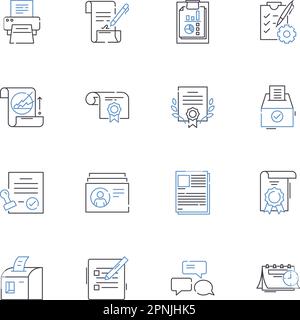 Symbolsammlung für Formulierungen. Sprache, Phrasierung, Aussage, Ausdruck, Prosa, T, Vokabelvektor und lineare Darstellung. Syntax,Wörter Stock Vektor