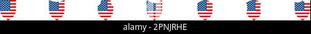 Schild mit Flagge USA Flat Icon. Patriotische amerikanische Abzeichen. Vektor-isolierte Darstellung, EPS10 Stock Vektor