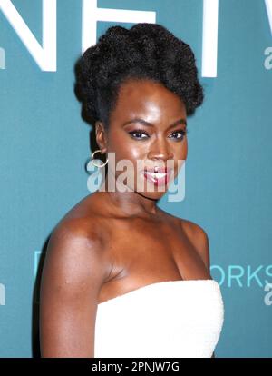 New York City, NY, 18. April 2023, Danai Gurira nimmt an der AMC Networks' 2023 Upfront Teil, die am 18. April 2023 im Jazz im Lincoln Center in New York City, NY ©Steven Bergman/AFF-USA.COM stattfindet Stockfoto