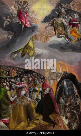 Die Anbetung des Namens Jesu, El Greco, 1570, Stockfoto