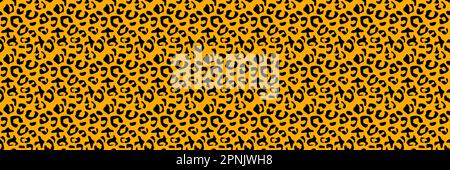 Leopardenhautmuster drucken. Modischer, nahtloser Texturhintergrund. Flache Vektordarstellung Stock Vektor