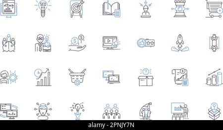 Organisieren und Anordnen von Liniensymbolen. Sauberkeit, Sauberkeit, Kabelgewirr, System, methodisch, Anordnung, Strukturvektor und linear Stock Vektor