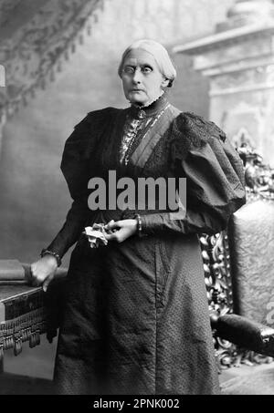Susan B. Anthony. Portrait von Susan Brownell Anthony (1820-1906), amerikanische Suffragisten und Sozialreformer, von Theodore C. Marceau, 1898 Stockfoto