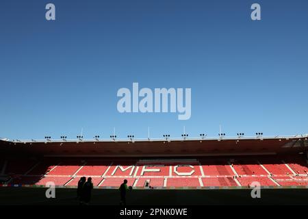 Middlesbrough, Großbritannien. 19. April 2023. Allgemeiner Blick auf das Stadion vor dem Sky Bet Championship-Spiel Middlesbrough vs Hull City im Riverside Stadium, Middlesbrough, Großbritannien, 19. April 2023 (Foto von Nigel Roddis/News Images) in Middlesbrough, Großbritannien, 4/19/2023. (Foto: Nigel Roddis/News Images/Sipa USA) Guthaben: SIPA USA/Alamy Live News Stockfoto