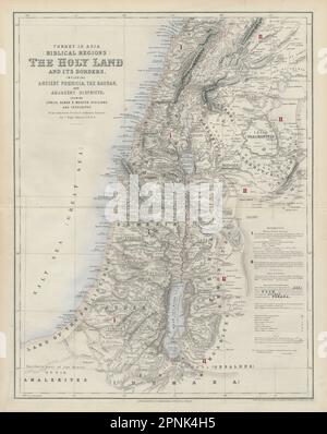 Die Türkei in asiatischen biblischen Regionen. Heiliges Land Palästina Israel. SWANSTON 1860 Karte Stockfoto