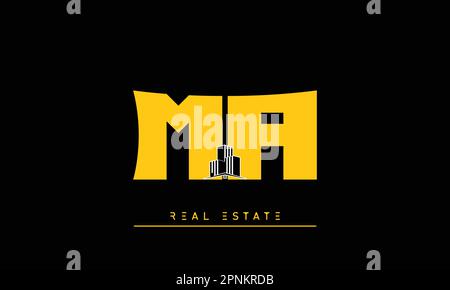 Real Estate Briefen Modern Creative Logo MA , MA Stock Vektor
