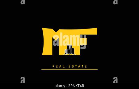 Real Estate Briefen Modern Creative Logo MF , FM Stock Vektor