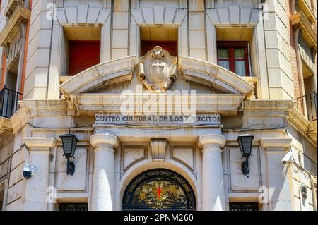 Centro Cultural de los Ejercitos, Fassade des Gebäudes, Valencia, Spanien Stockfoto
