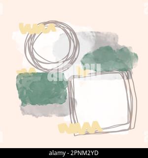 Aquarelle für Rahmen, Tapeten, abstrakte Kunst, Handzeichnungen. Stockfoto