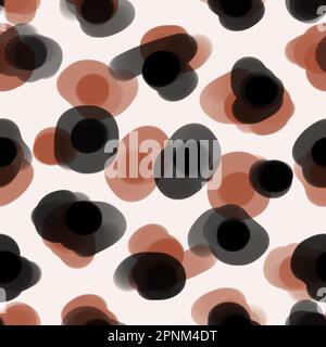 Nahtlose, wasserfarbene Pünktchen, geometrisches Handmalmuster. Stockfoto