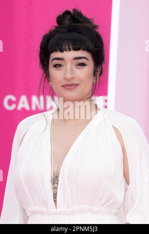 Cannes, Frankreich. 20. April 2023. Shirine Boutella nimmt an der Abschlusszeremonie während des Internationalen Festivals Canneseries 6. am 19. April 2023 in Cannes, Frankreich, Teil. Foto: David Niviere/ABACAPRESS.COM Kredit: Abaca Press/Alamy Live News Stockfoto