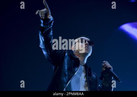 Rom, Italien. 19. April 2023. Lazza während der Ouver-Tour 2023, 19. April 2023, Palazzo dello Sport, Rom, Italien. Kredit: Live Media Publishing Group/Alamy Live News Stockfoto