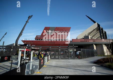 San Diego, USA. 19. April 2023. San Diego, Kalifornien, 19. April Snapdragon Stadium vor dem National Women's Soccer League Cup Challenge Spiel zwischen dem San Diego Wave FC und dem Portland Thorn FC im Snapdragon Stadium in San Diego, Kalifornien, USA (Xavier Hernandez/SPP) Guthaben: SPP Sport Press Photo. Alamy Live News Stockfoto