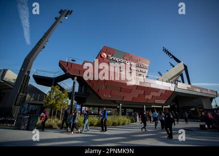 San Diego, USA. 19. April 2023. San Diego, Kalifornien, 19. April Snapdragon Stadium vor dem National Women's Soccer League Cup Challenge Spiel zwischen dem San Diego Wave FC und dem Portland Thorn FC im Snapdragon Stadium in San Diego, Kalifornien, USA (Xavier Hernandez/SPP) Guthaben: SPP Sport Press Photo. Alamy Live News Stockfoto