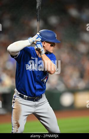 Toronto Blue Jays Dritter Baseman Matt Chapman (26) schlägt im MLB-Spiel zwischen den Toronto Blue Jays und den Housto an der Spitze des sechsten Inning Stockfoto