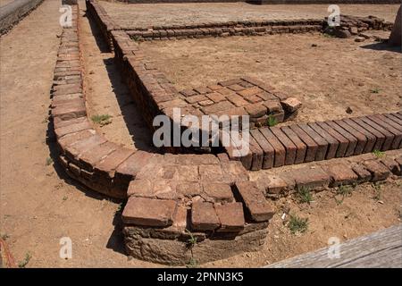 Lothal war eine der südlichsten Stätten der antiken Zivilisation im Indus-Tal, die sich in der Bhal-Region des indischen Bundesstaates Gujarat, Indien, befindet. Stockfoto