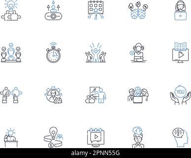 Spark-Line-Symbolsammlung. Cluster, Streaming, Daten, Framework, Analysen, KI, Vektor für maschinelles Lernen und lineare Illustration. Batch, Effizient, In Stock Vektor