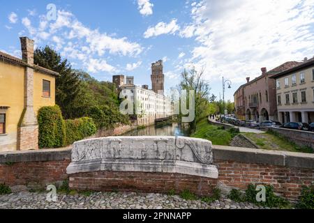 Padua, Italien. April 2023. Der Specola Tower ist der Hauptsitz des astronomischen Observatoriums von Padua. Stockfoto