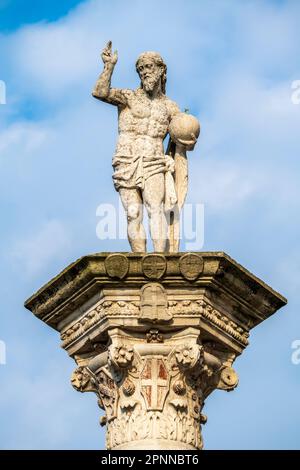 Redentore-Säule, Piazza dei Signori, Vicenza, Veneto, Italien Stockfoto