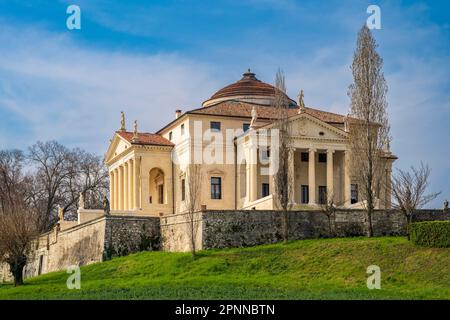 Villa Almerico Capra Valmarana (auch bekannt als La Rotonda) entworfen von Andrea Palladio, Vicenza, Veneto, Italien Stockfoto