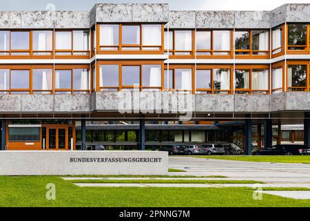 Bundesverfassungsgericht, BVerfG, Außenansicht, Karlsruhe, Baden-Württemberg, Deutschland Stockfoto