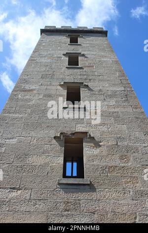 Boyds Watch Tower, ein historisches Gebäude, das 1847 als Leuchtturm erbaut wurde, aber nur zur Walbeobachtung in der Walsaison genutzt wurde. Stockfoto