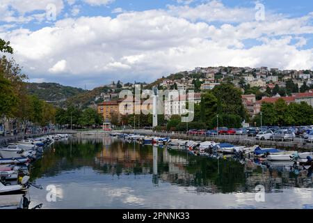 Mrtvi Canal, Reflection, Rijeka, Primorsko-Goranska, Kroatien Stockfoto