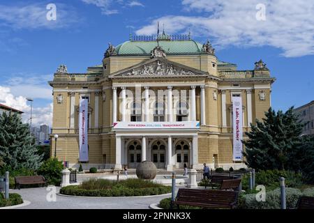 Nationaltheater, Rijeka, Primorsko-Goranska, Kroatien Stockfoto