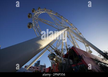 Wunderschöner Tag am Ufer von Melbourne Stockfoto