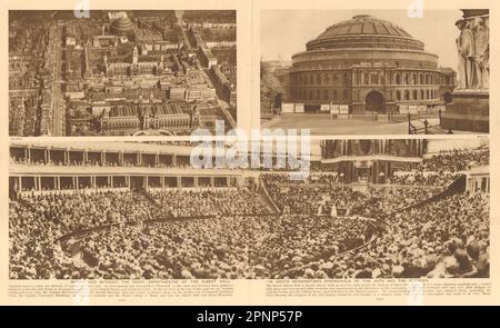 Royal Albert Hall, South Kensington. Aus dem 1926-Druck „Air/Interior/Exterior“ Stockfoto