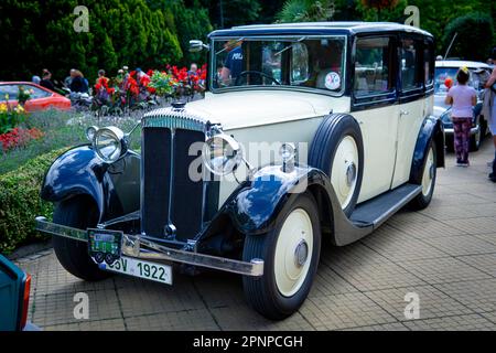 Szczawno-zdroj, Polen - August 6,2022: X Walbrzych International Rally of Oldtimer Stockfoto