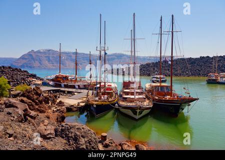 Nea Kameni, Insel Santorin, Kykladen, Griechenland Stockfoto