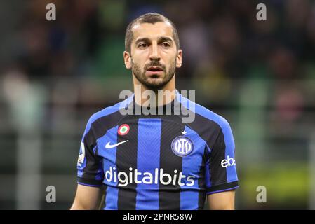 Mailand, Italien. 15. April 2023 Meazza-Stadion. Italienische Fußball-Meisterschaft der Serie A. Inter VS Monza 0-1. Stockfoto