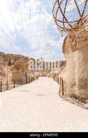 Al Qarah Mountains Hills in Al-Ahsa, in der östlichen Provinz Saudi-Arabiens. Stockfoto