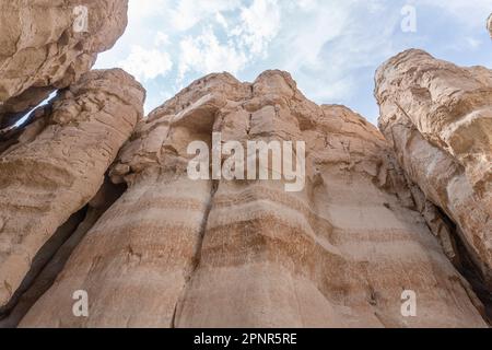 Al Qarah Mountains Hills in Al-Ahsa, in der östlichen Provinz Saudi-Arabiens. Stockfoto