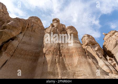 Al Qarah Mountains Hills in Al-Ahsa, in der östlichen Provinz Saudi-Arabiens. Stockfoto