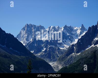 vallée Blanche en vallée de chamonix Stockfoto